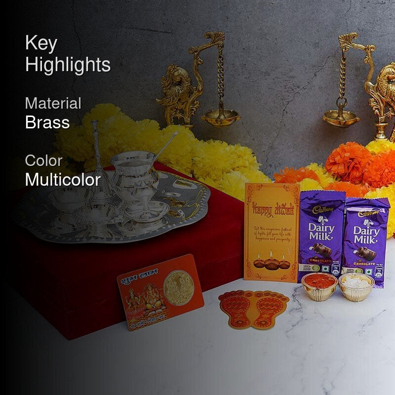 Diwali Pooja Gifting Set- Silver media 2