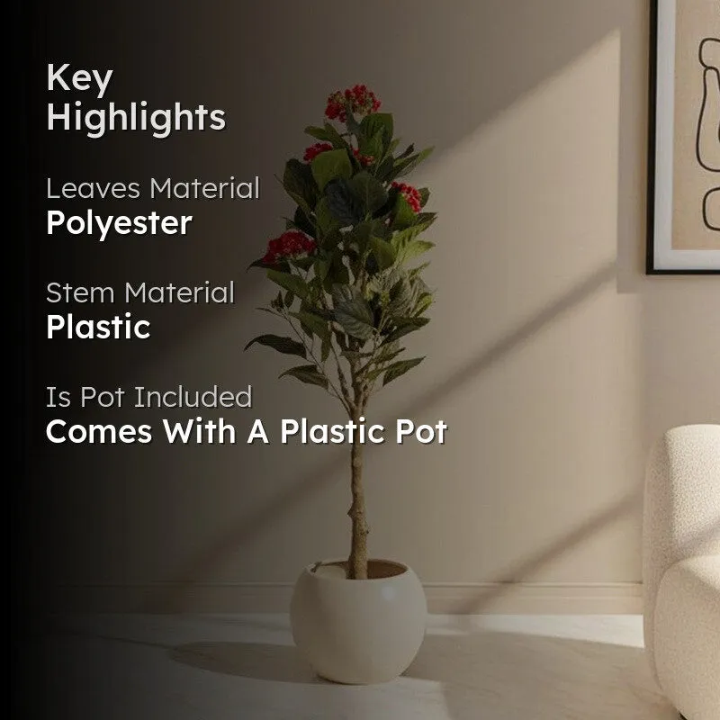 Chic Hydrangea Faux Artificial Plant With Black Plastic Pot - Pink media 2