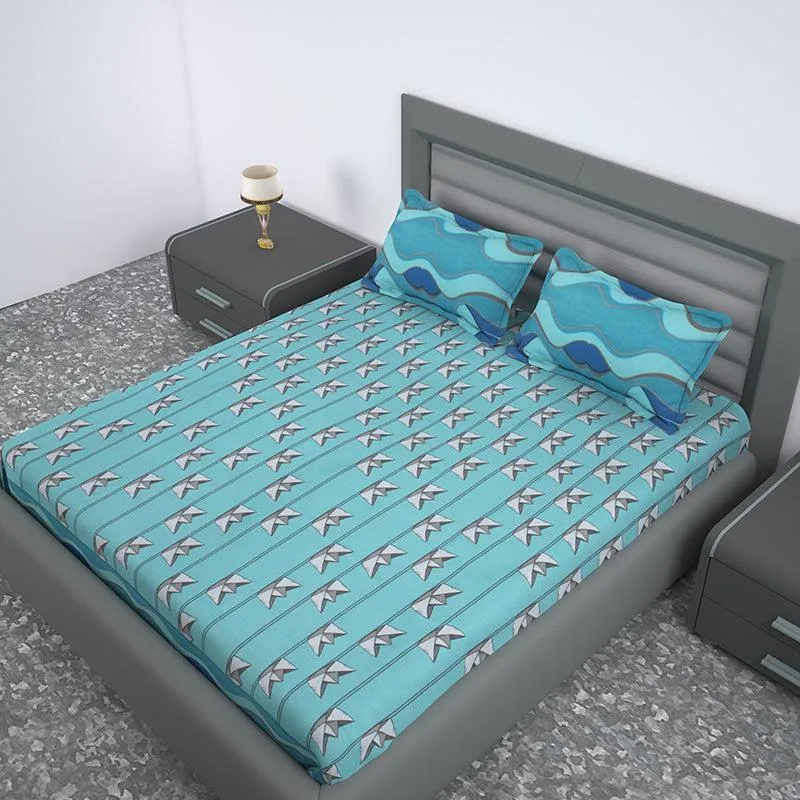 Loomed Horizons Abstract Cotton Bedsheet - 144 TC media 5