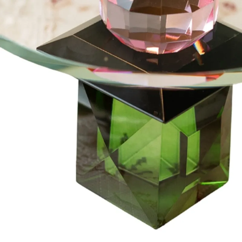 Classic Crystal Round Cake Stand - Green media 5