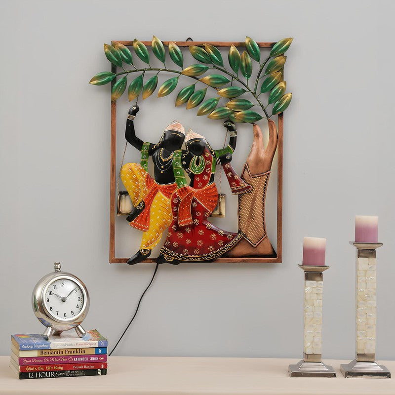 Radha Krishna LED Iron Wall Accents