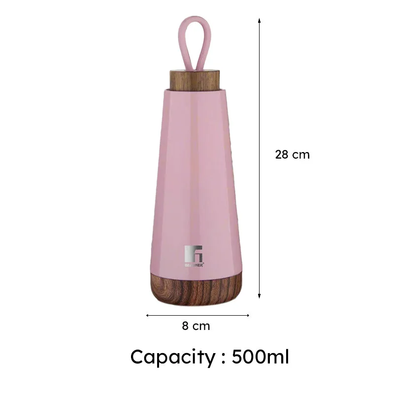Bergner Walking Fairy Fountain Thermosteel Hot And Cold Flask (Pink) - 500 mL media 6