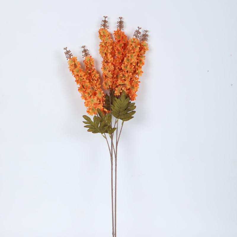 Faux Larkspurs Lily Bloom Bunch (Orange) - Set Of Three media 3