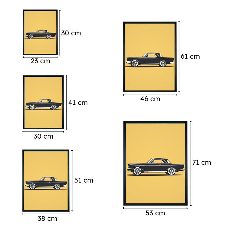 Vintage Car Wall Art With Resin Frame media 8