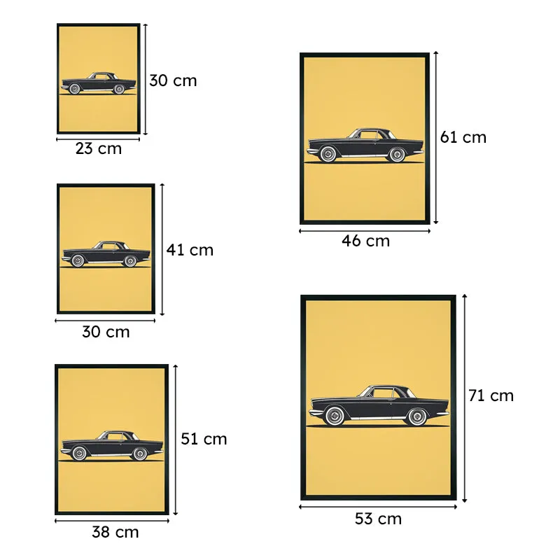 Vintage Car Wall Art With Resin Frame media 8