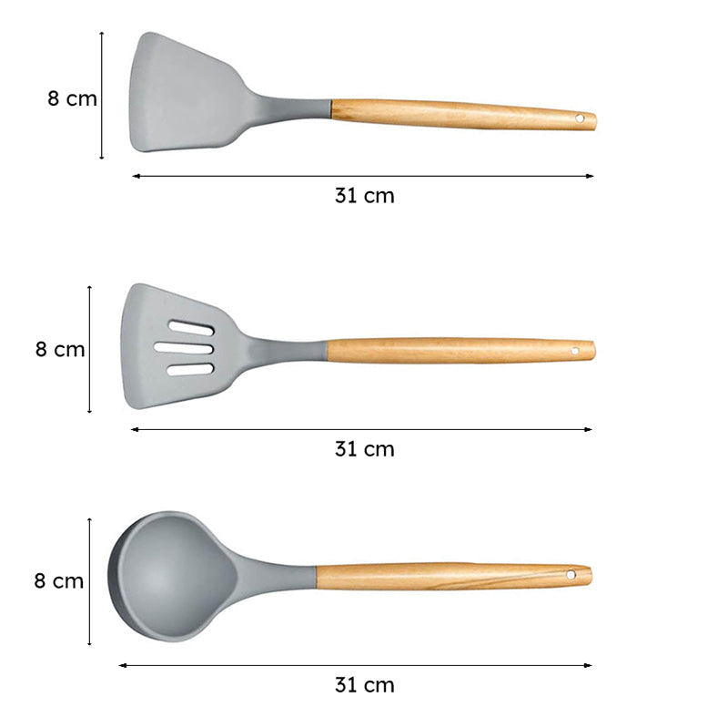Gulabi Premium Silicon Utensil Set - Three Piece Set media 7