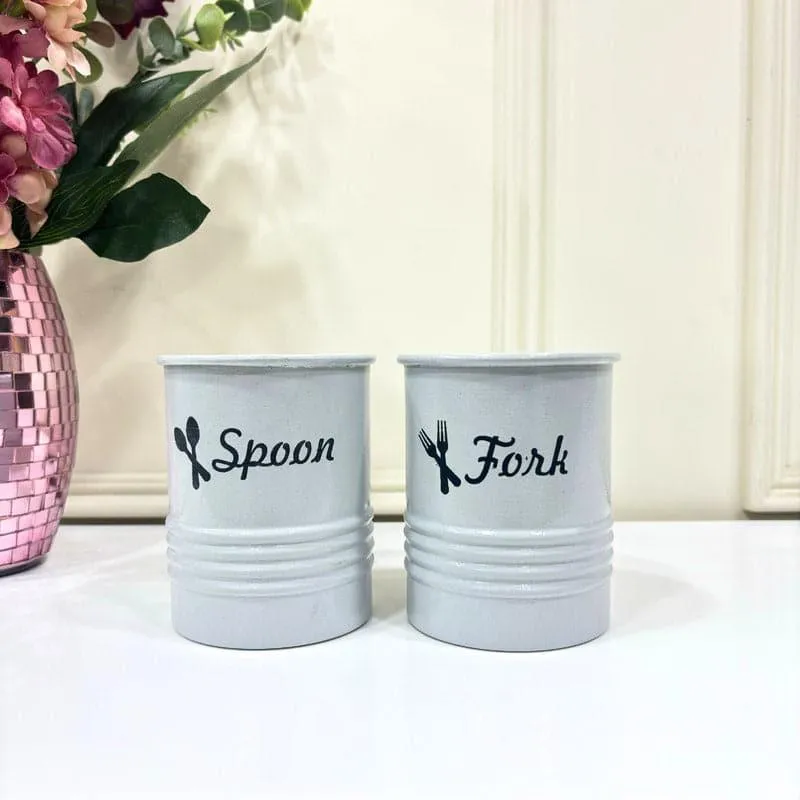 Ferrous Fun Cutlery Holder (Grey) - Set Of Two media 3