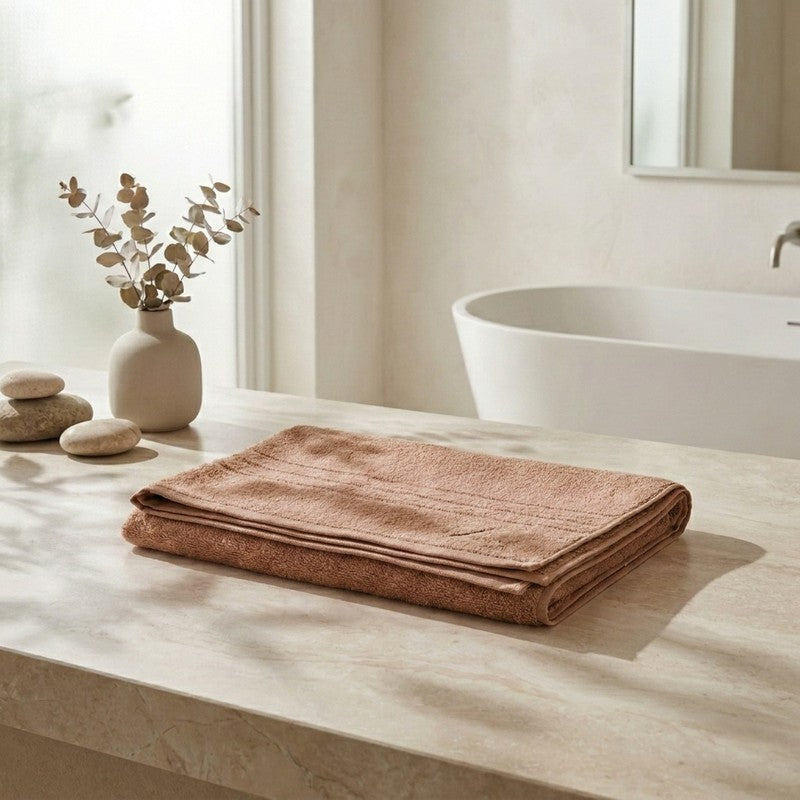 Monte Carlo Dry Nest Pure Cotton Bath Towel - Beige - 90 x 180 cms