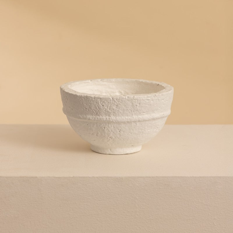 Fig Living Paper Mache Bowl - 001 (Off-White) media 4