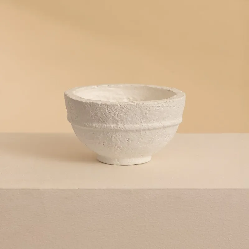 Fig Living Paper Mache Bowl - 001 (Off-White) media 4