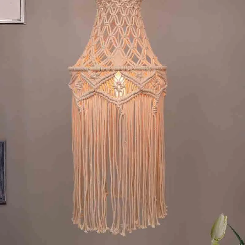 Sofia Macrame Cotton Ceiling Lamp media 3