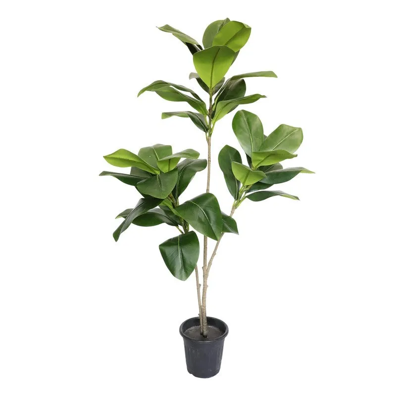 FleurSoft Artificial Fiddle Fig Plant With Black Plastic Pot media 2