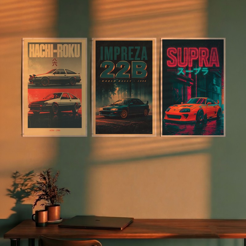 Racing Tribute Cars Polymer Wall Poster
