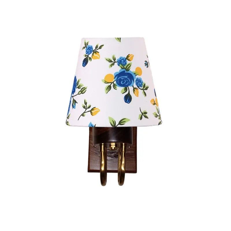 Gilded Arch Decorative Cotton Wall Lamp - White,Blue media 3