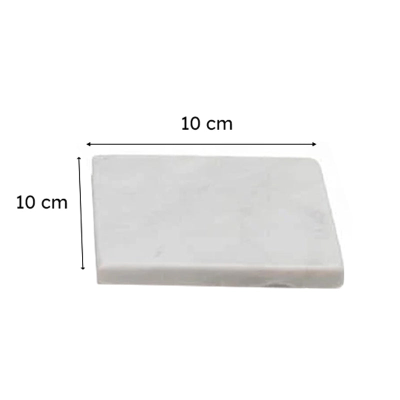 Square Marble Coaster With Stand- Set Of Four media 5