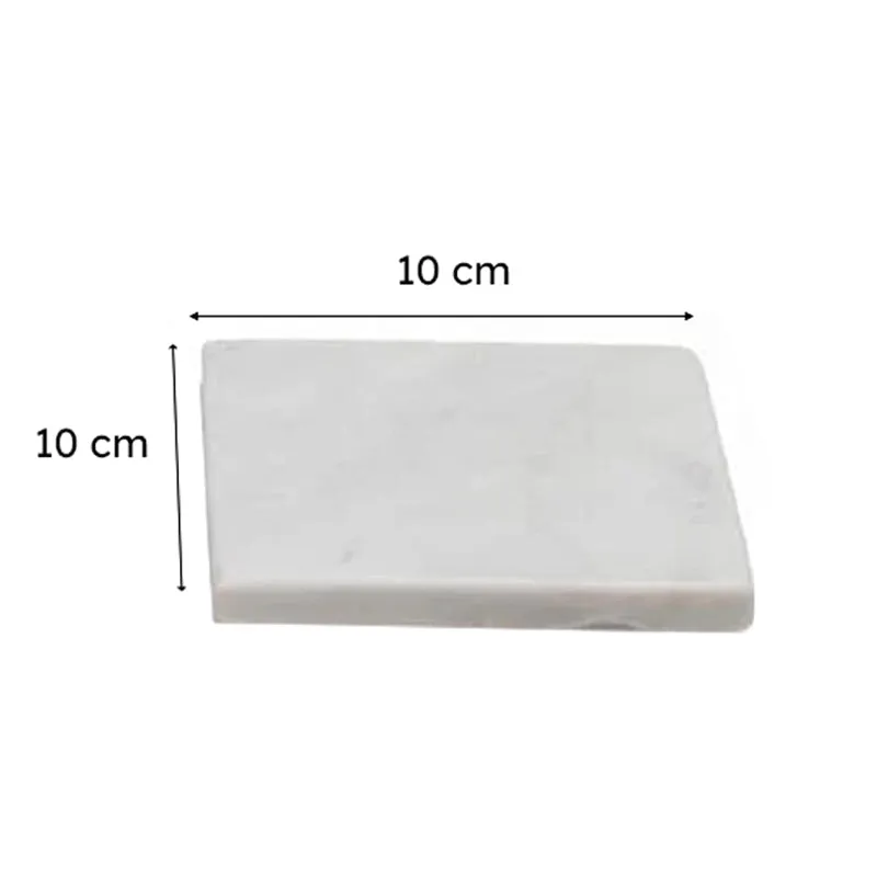 Square Marble Coaster With Stand- Set Of Four media 5
