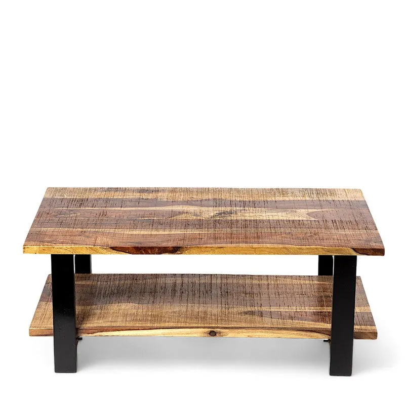 Xirox Sheesham Wooden Center Table - Light Brown media 3