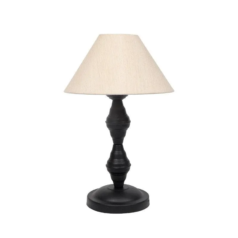 Leapo Gema Fabric Table Lamp - White,Black media 4