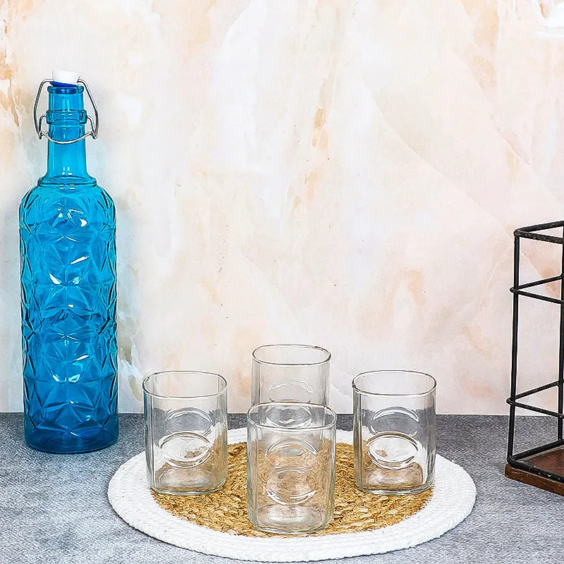 Rexo 1000 mL Water Bottle With 250 mL Glasses - Five Piece Set media 1