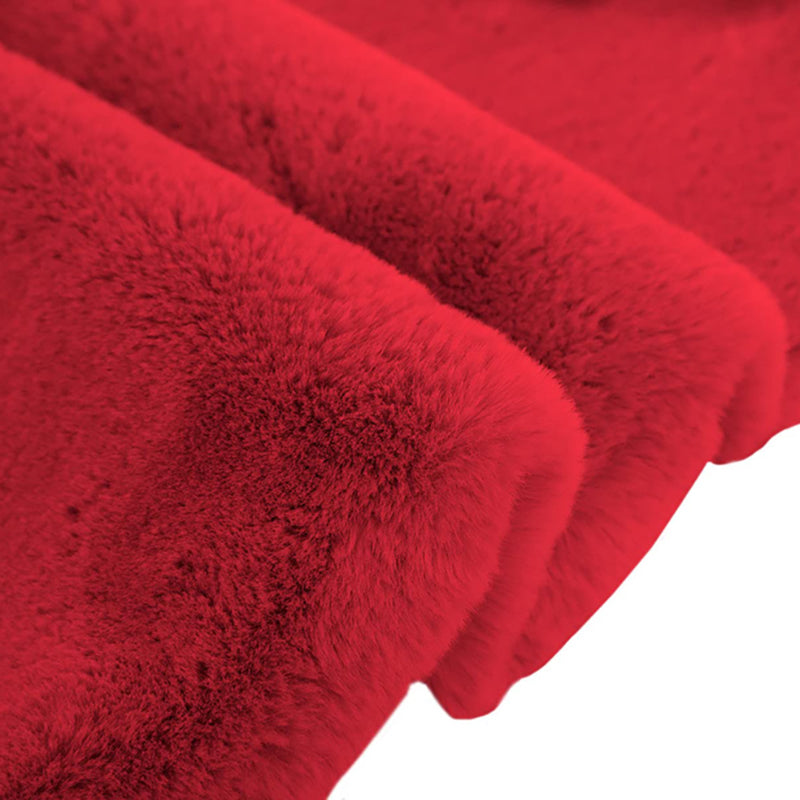 Ruffle Luxe Area Rug - Red media 3