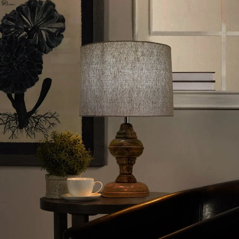 MonoAura Wooden Table Lamp - Beige media 4