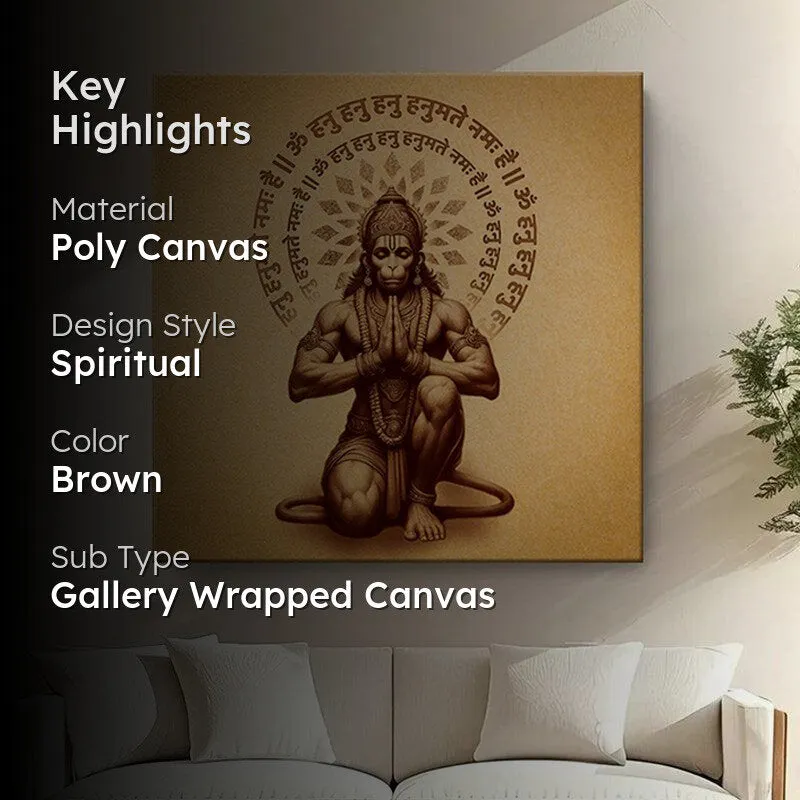 Jai Hanuman Poly Canvas Wall Painting media 2