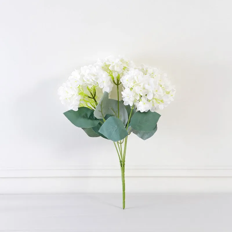Blushira Hydrangea Artificial Flower - White media 4