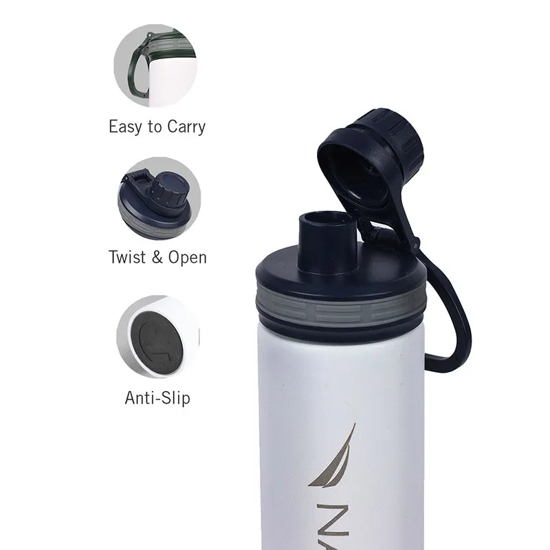 Nautica Skirnir Insulated Stainless Steel Thermos (White) - 500 mL media 4