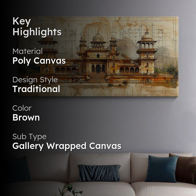 Golden Age Temple Poly Canvas Wall Painting media 2