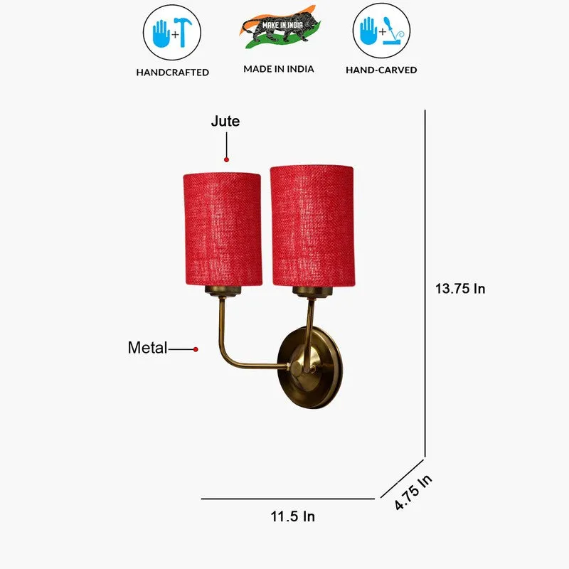 Lumoire Duo Metal Wall Lamp - Maroon media 8
