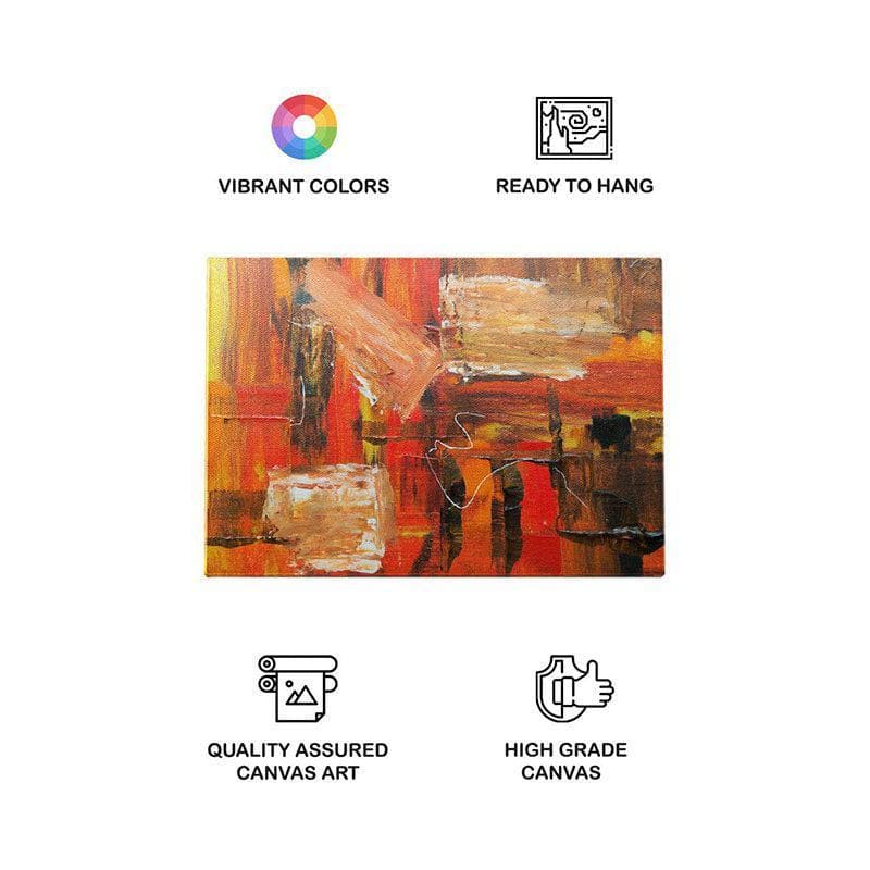 Burst Of Orange Wall Painting - Gallery Wrap media 4