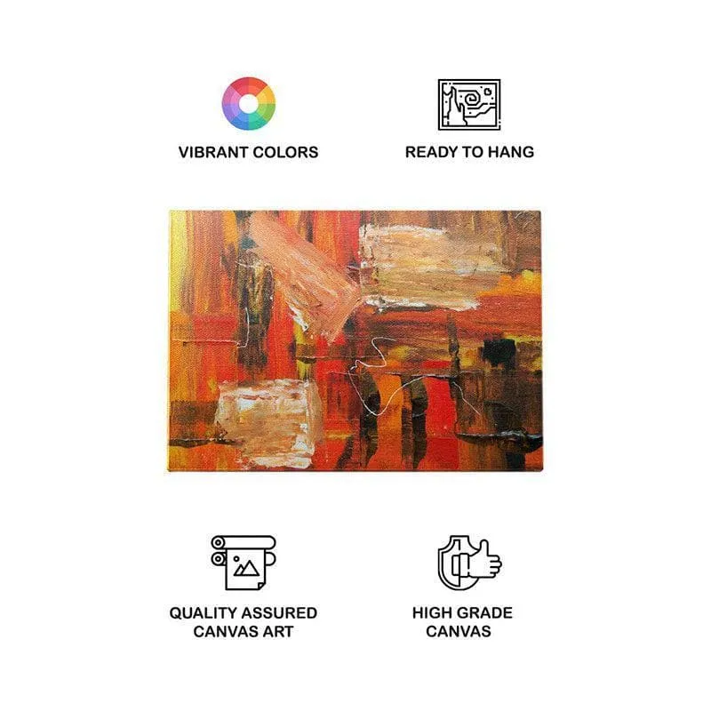 Burst Of Orange Wall Painting - Gallery Wrap media 4