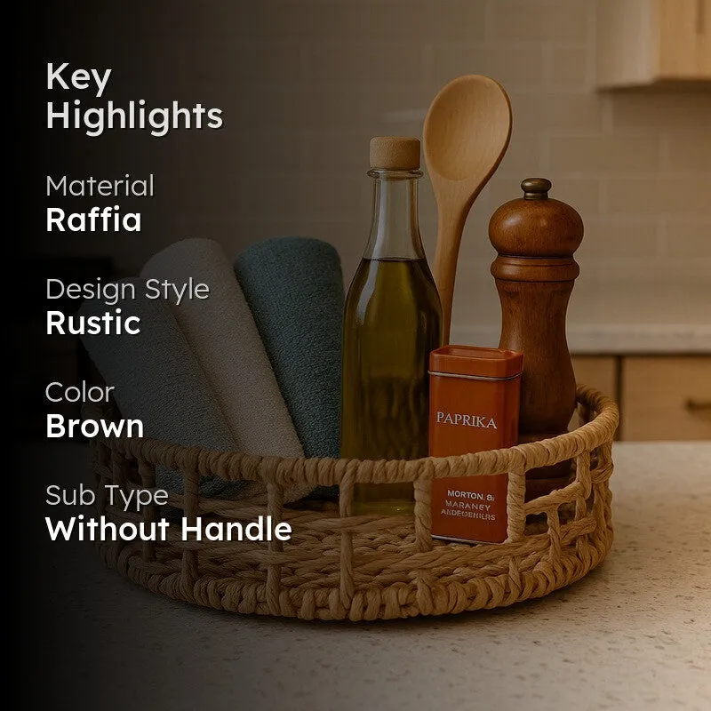 MeadowRaffia Storage Basket media 2