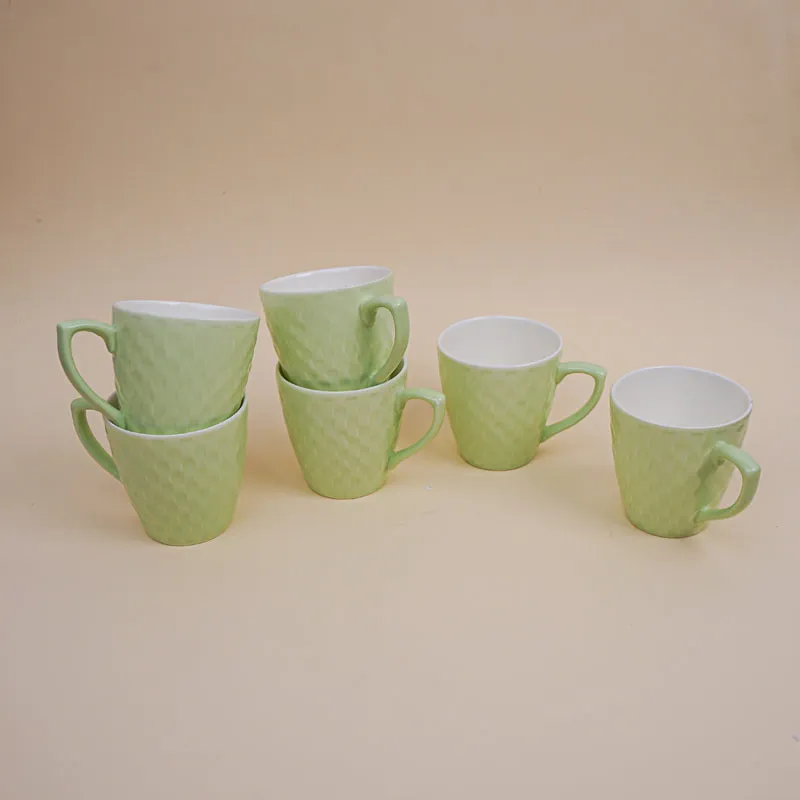 Arviya Porcelain Tea Cup (180 mL Each)/Green)- Set of Six media 3