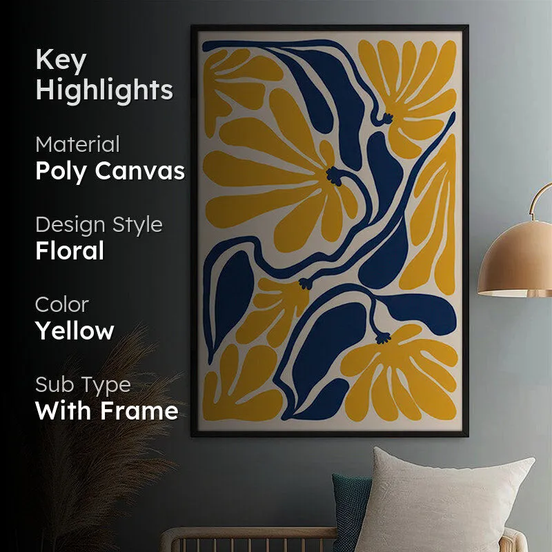 Campi Solis Floral Wall Painting With Frame media 2