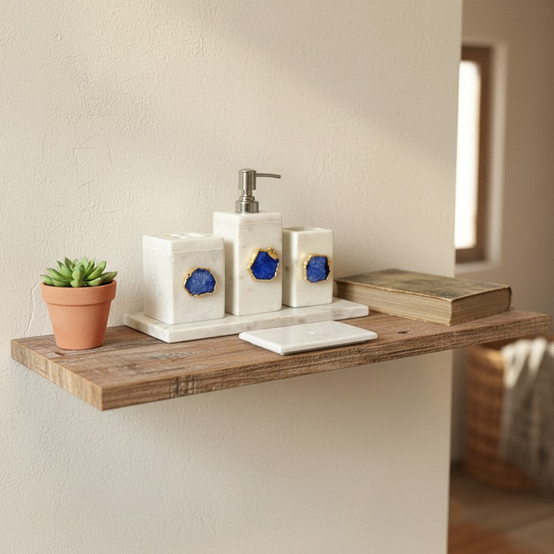 Kade Agate & Marble Bathroom Set - Blue media 2