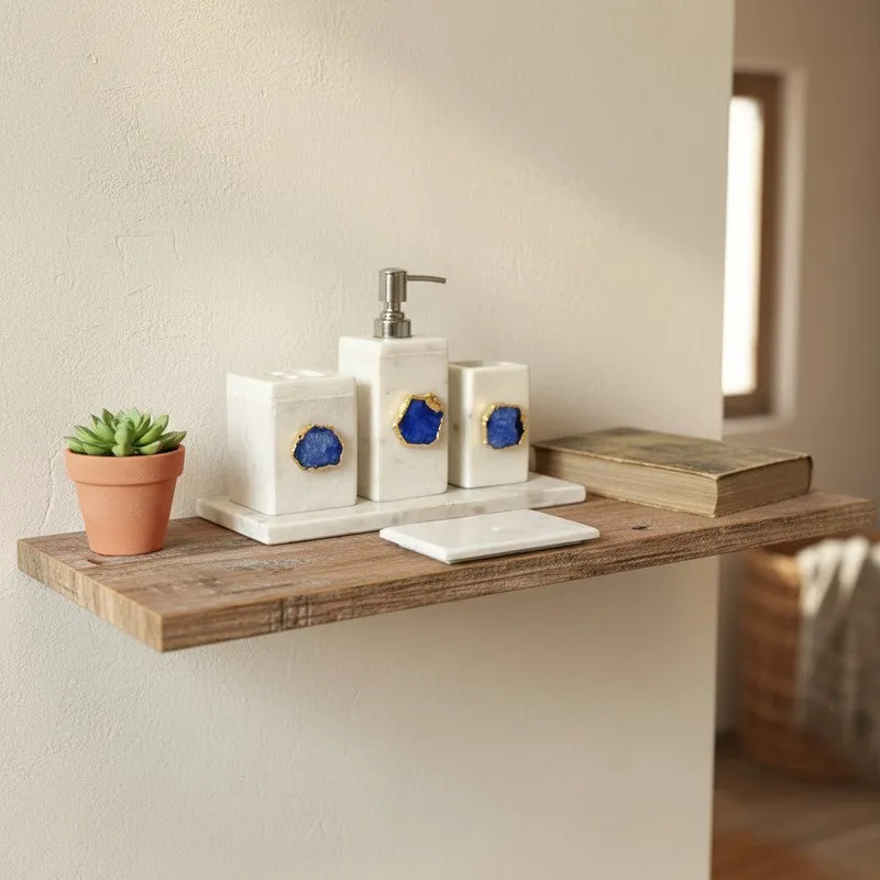 Kade Agate & Marble Bathroom Set - Blue media 2