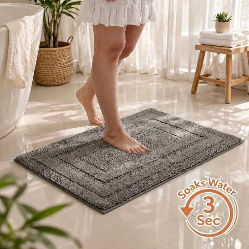 Aqualoom Anti skid Bath Mat  - Olive Green media 1