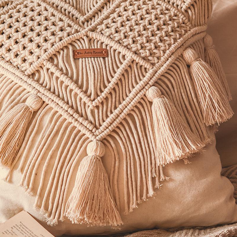 Reily Boho Handcrafted Macrame Cushion Cover media 4