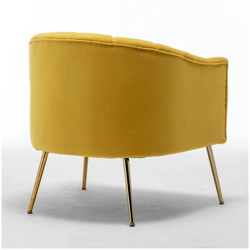Plaino Neem Wood Accent Chair - Yellow media 6