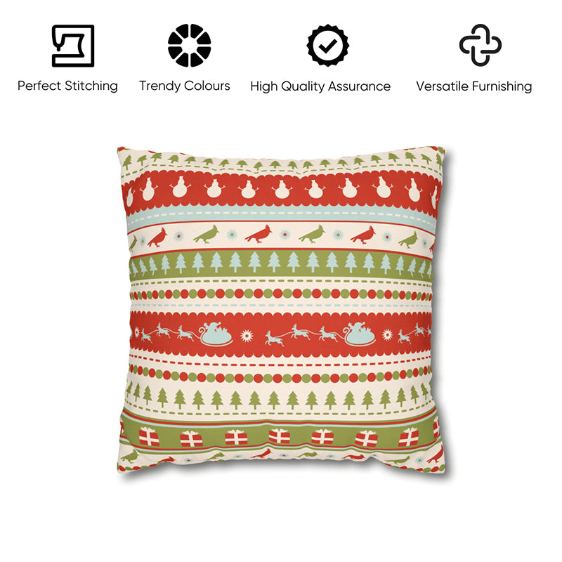 Yuletide Knits Velvet Christmas Cushion Cover - Set Of Five media 6