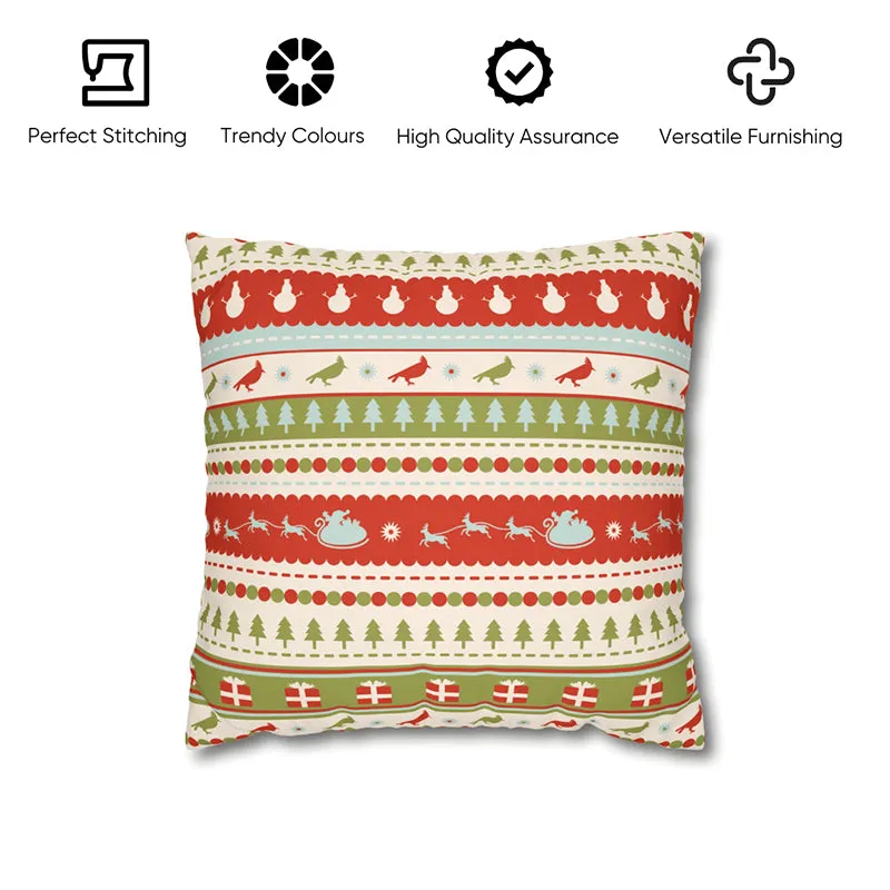 Yuletide Knits Velvet Christmas Cushion Cover - Set Of Five media 6