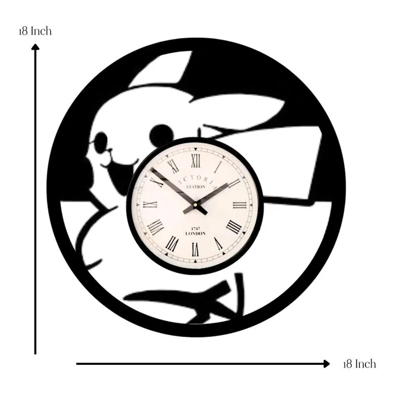 Pikado Steel Analog Wall Clock - Black media 7