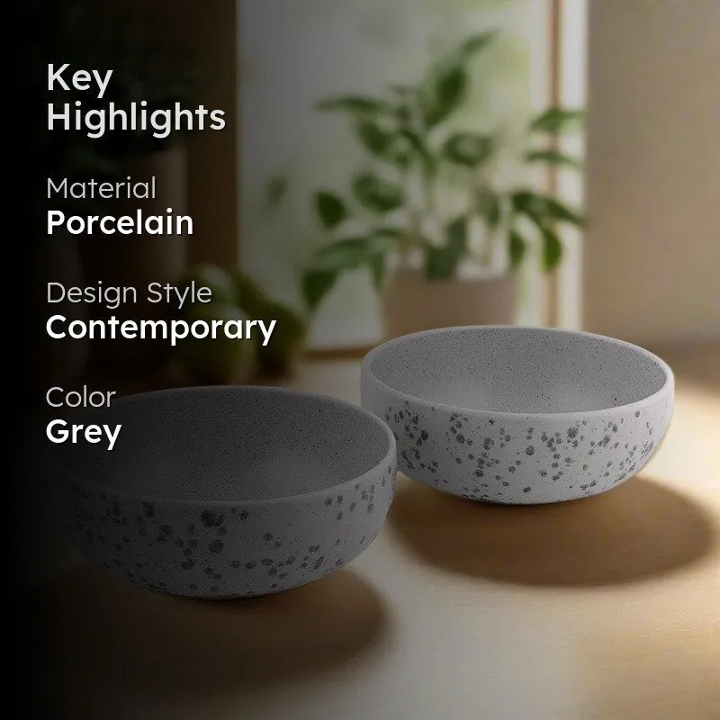 Raw Grey Serving Bowl - Set Of Two media 2