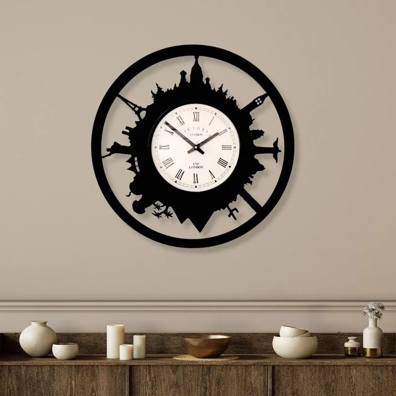 Wonders Steel Analog Wall Clock - Black media 1