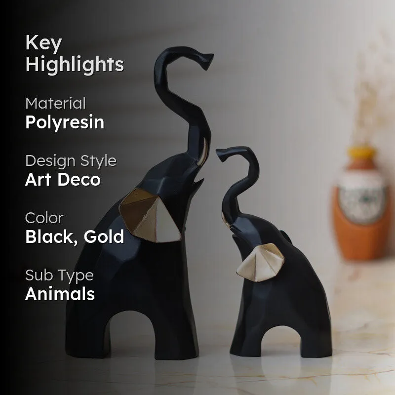 Mom And Baby Ellie Polyresin Showpiece - Set Of Two media 2