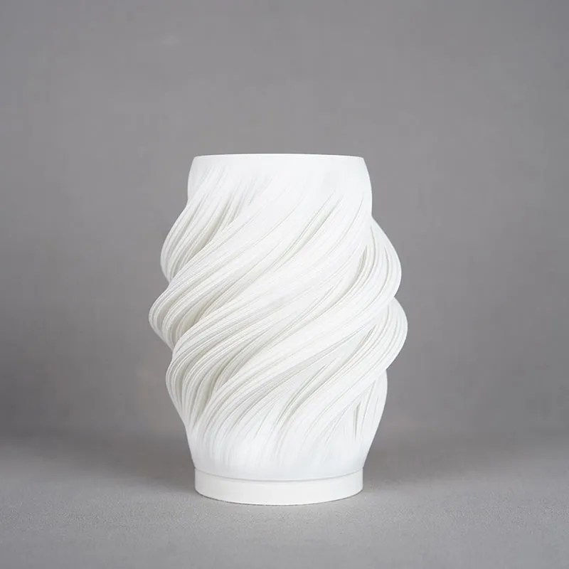 Earth Luxe 3D Printed Table Lamp - White media 5