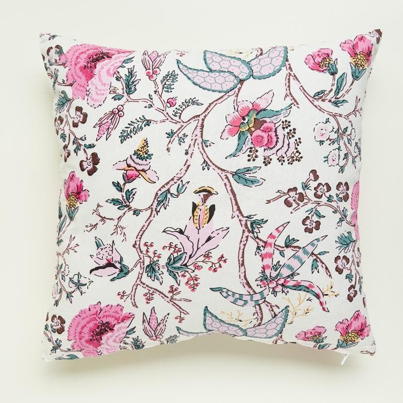 Lushlie Blooms Cotton Cushion Cover (Pink) - Set Of Two media 4