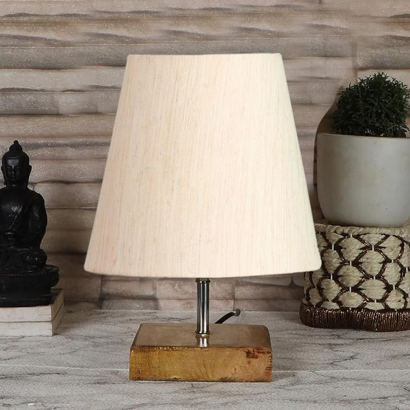 Tryda Fabric Table Lamp - White,Brown media 3