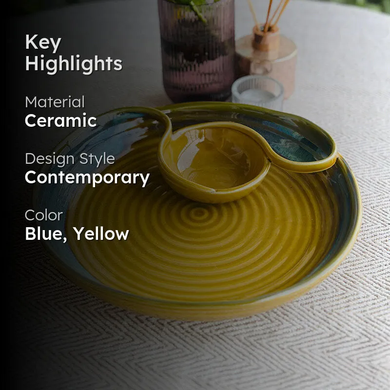 Wren Ceramic Chip & Dip Platter media 2